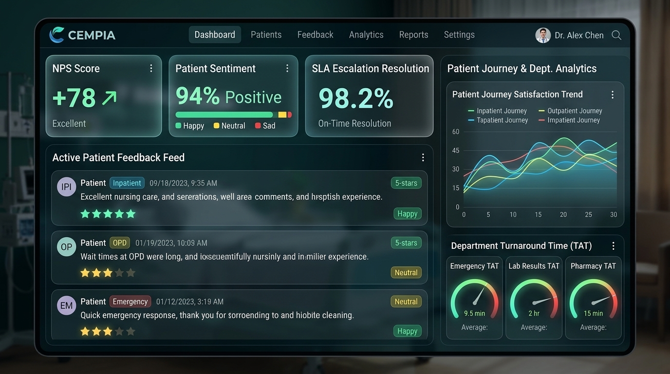 Healthcare technology and patient experience platform in hospital environment